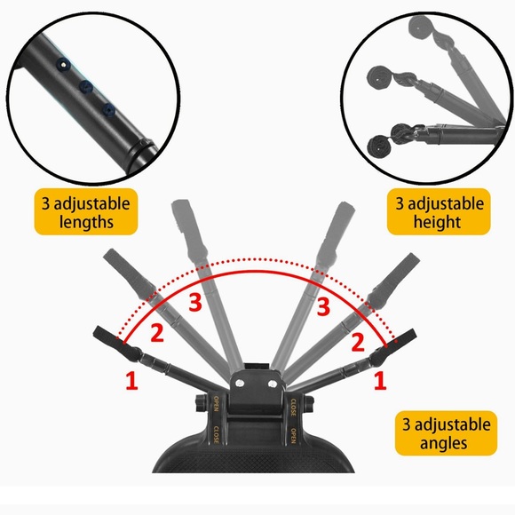 NEW! Universal Stroller Board with Detachable Seat 2in1 Sit and Stand Black - Picture 4 of 10
